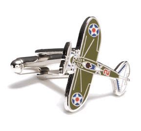 WWII P26 Fighter Plane Cufflinks