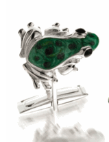 Hand Painted Frog Cufflinks