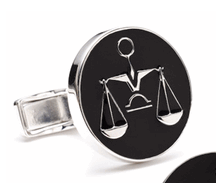 Sterling Scales of Justice Cufflinks