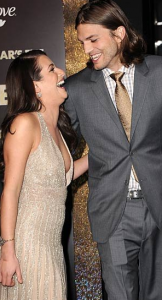 Lea Michele and Ashton Kutcher get cozy. Steve Granitz/WireImage.com