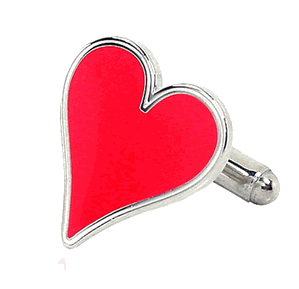 Hearts Card Suit Cufflinks