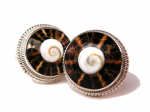 Simple Shell and Sterling Silver Cufflinks by Daniel Dolce