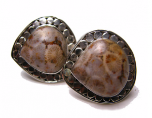 Sea Siren Fossilized Coral Cufflinks