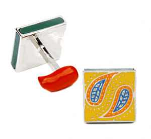 Robert Graham Yellow Hypnotic Cufflinks