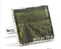 French Vineyard Stamp Cufflinks