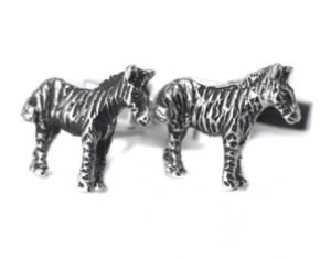 Sterling Zebra Cufflinks