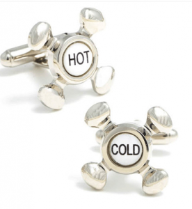 Hot and Cold Faucet Cufflinks